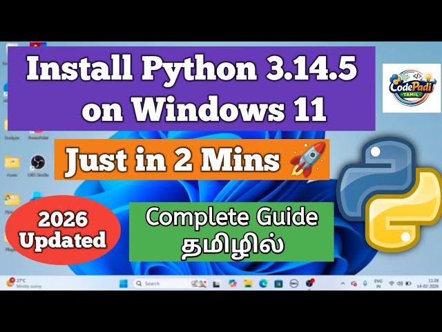 How to install Python on Windows 11 | Python 3.14.5 installation | Tutorial #python