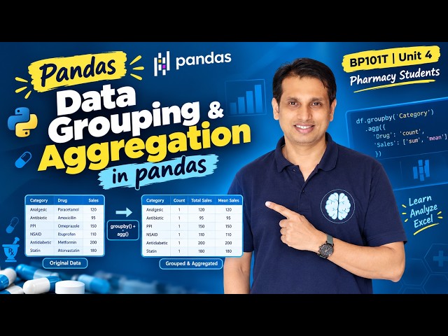 Pandas GroupBy Made Easy 🔥 | Data Grouping & Aggregation | Python for Pharmacy (Part 8)