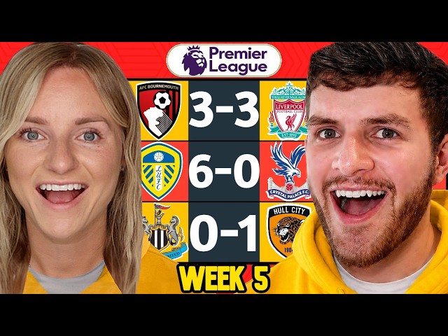 PREMIER LEAGUE WEEK 5 PREDICTIONS