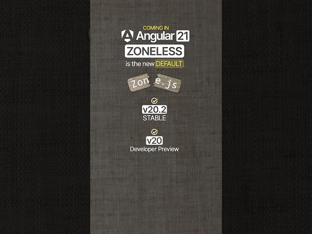 New in Angular 21: Zoneless is the new default! #angular #angular21