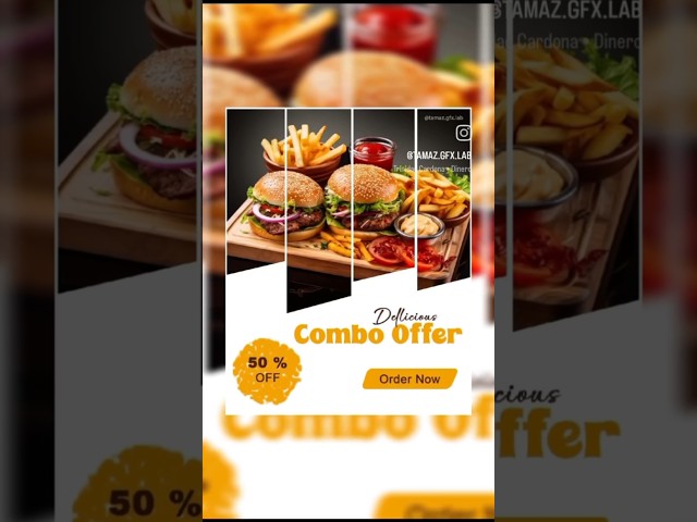 Fast Food Banner Design in Adobe Photoshop 2026 🔥