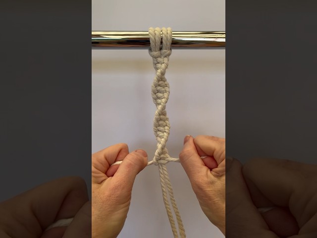 How to Create a Spiral Knot in Macrame (opposite way) #macrametutorial #diymacrame