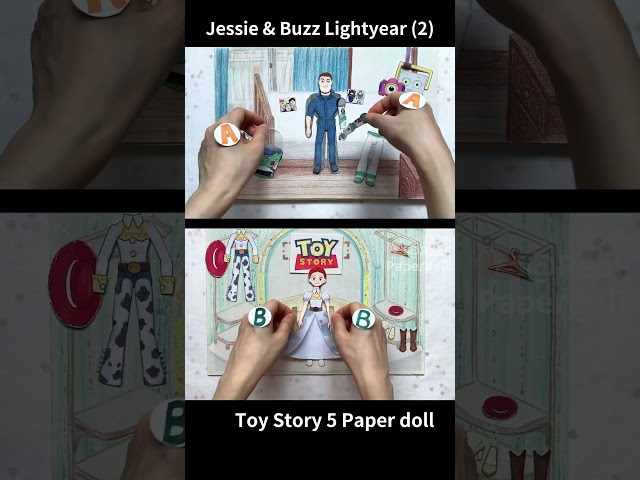 Jessie & Buzz paperdoll - Toy Story 5