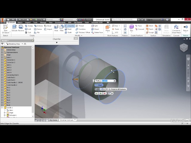 Inventor Tutorial - Create and edit in an assembly