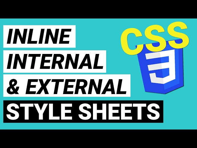 Inline, Internal and External CSS | Absolute Beginner CSS Crash Course