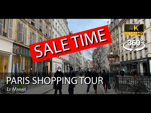 WALKING SHOPPING IN PARIS LE MARAIS 360 4K
