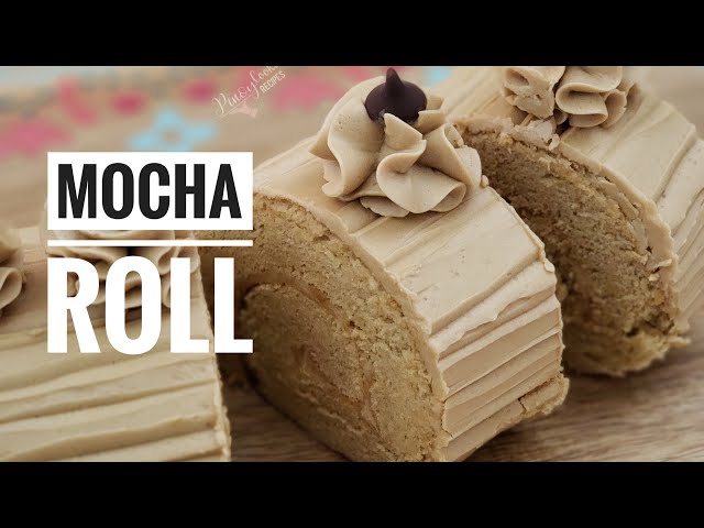 Mocha Roll | Mocha Cake | Soft & Spongy