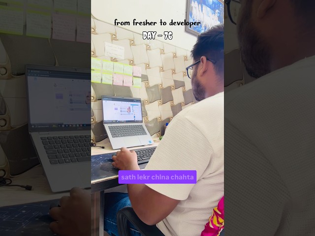 Day-76 from fresher to developer #webdevelopment #job #coding #backend #freshers #challenge #fyp