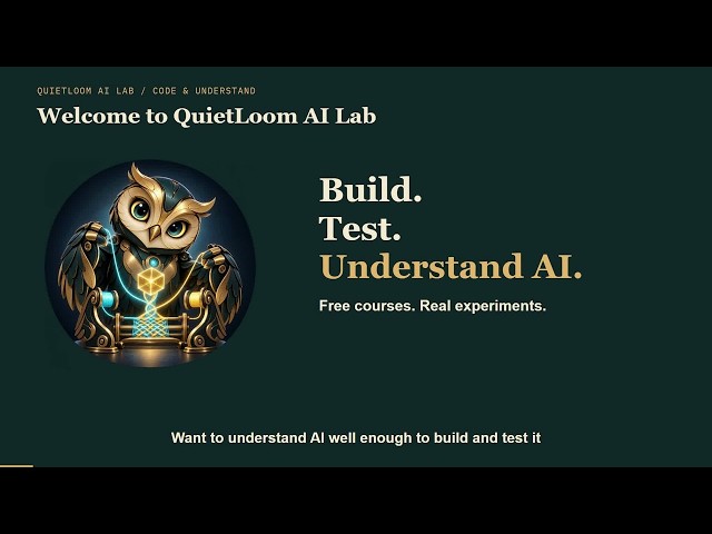 Build, Test and Understand AI | Welcome to QuietLoom AI Lab