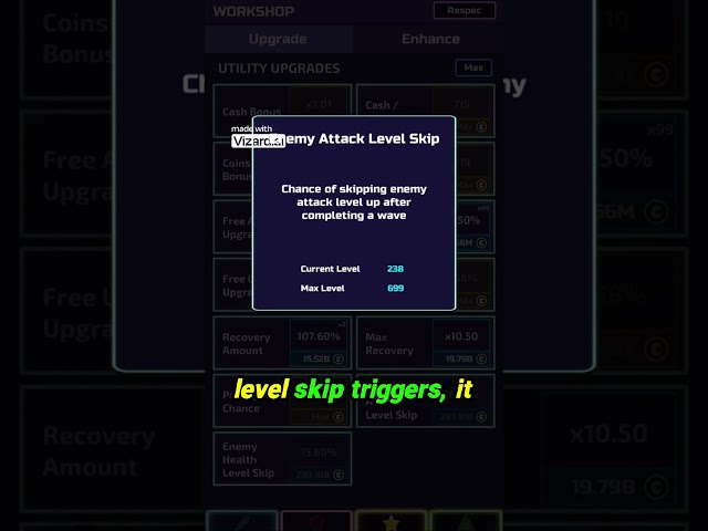Enemy Attack Level Skips in The Tower Idle Tower Defense #idletowerdefense #gaming #thetower