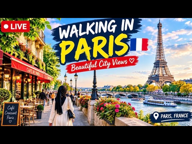 🔴 Paris Walking LIVE 🇫🇷 | Beautiful Paris Streets & City Views | Walking Tour 4K