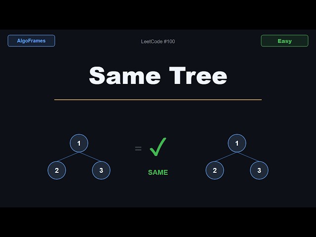Same Binary Tree — Explained Visually (LeetCode Python)