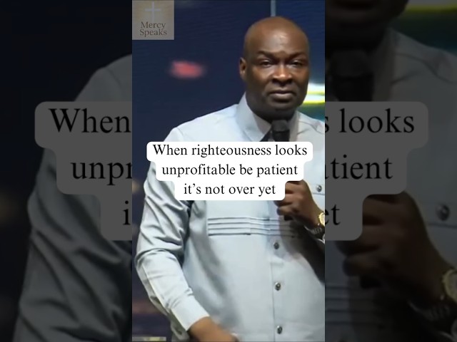 When righteousness looks unprofitable, be patient it's not over yet || Apostle Joshua Selman