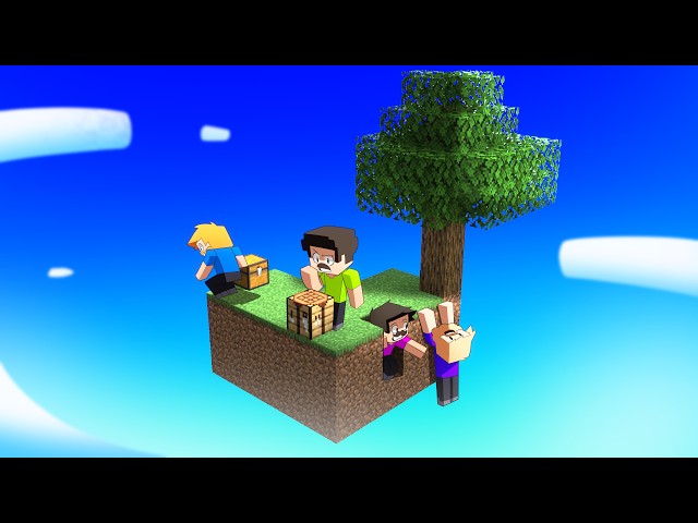 Can 4 Idiots Beat Minecraft Skyblock?