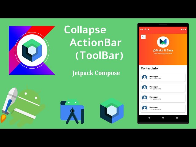 Collapse ActionBar (ToolBar) in Jetpack Compose | Android | Kotlin | Make it Easy