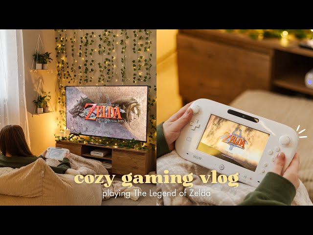 playing Zelda on a cozy console setup 🎮🌿 mini gaming vlog