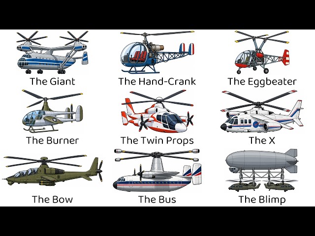 9 Weirdest Helicopter Engines Ever Built - One Was Bolted to a Blimp