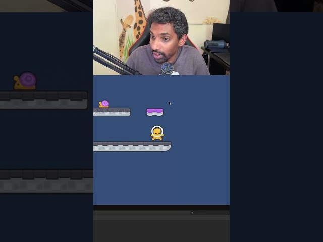 How To Jump Through The Bottom Of Platforms In Unity #gamedev  #indiedev