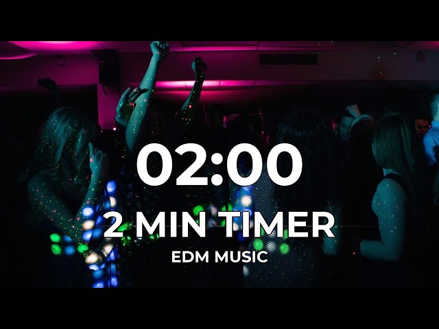 2 Minute Timer ⚡ EDM Music 128 BPM | Dance Floor | Temporizador 2 Minutos