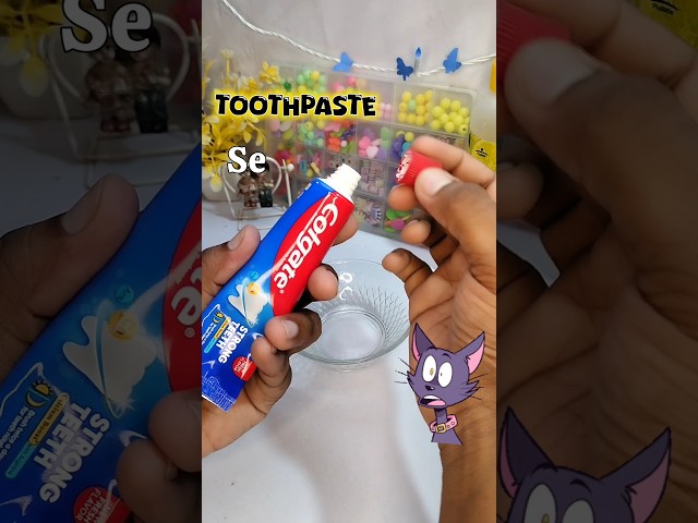 Fluffy 😍 Colgate Slime🫧 | How to make slime| No Glue slime #trending #shorts #youtubeshorts