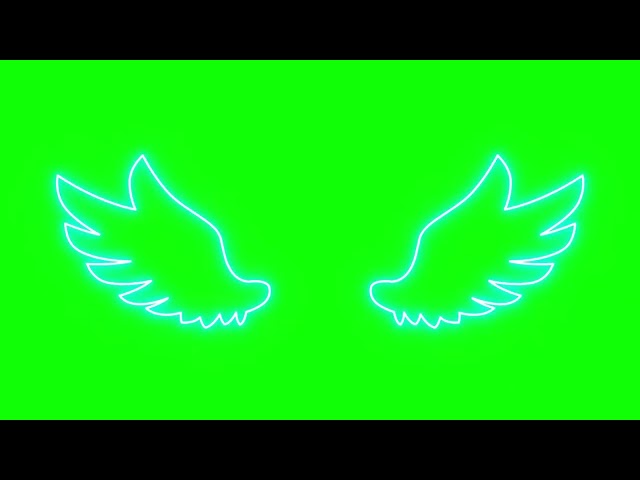 Epic Neon Wings Green Screen Effect | No Copyright | Professional Overlay #neonwings #wing #chromake