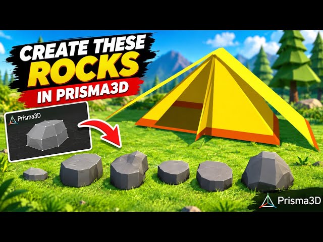 How to Make Rocks in Prisma 3D ( Camping Assets Part 2)