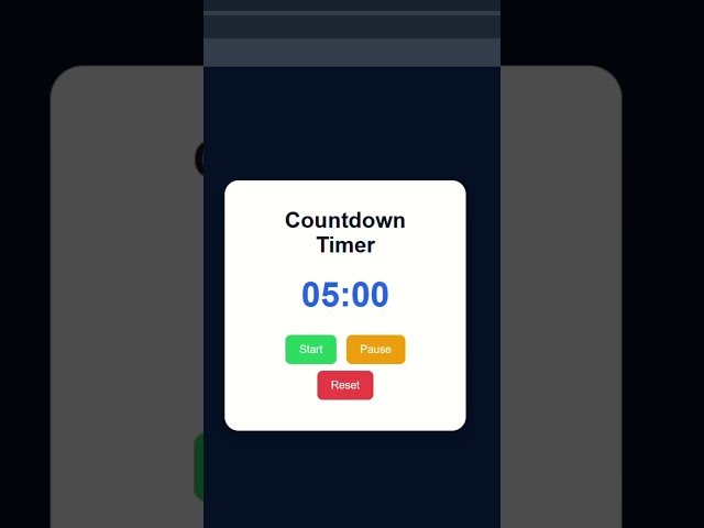 Build your own custom countdown timer in 5 minutes #coding #webdev #html