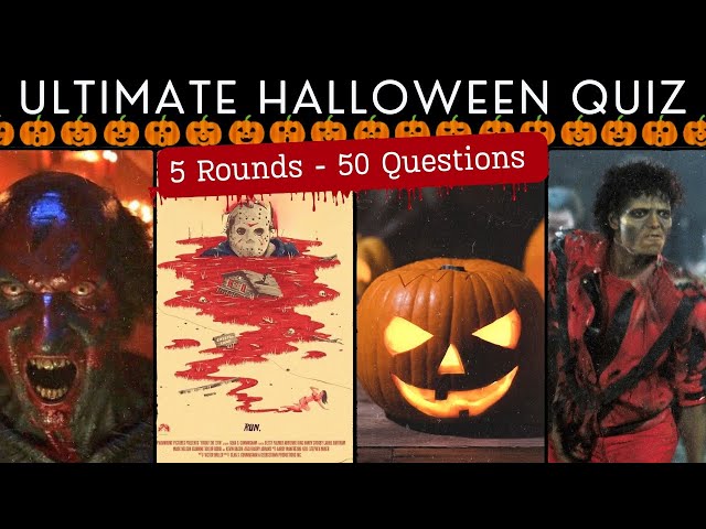 🎃ULTIMATE HALLOWEEN QUIZ: 5 ROUNDS: Guess the Scene, Posters, Halloween Trivia, Music, Fancy Dress🎃