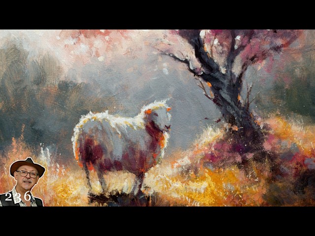IMPRESSIONIST TECHNIQUES with ACRYLICS! STEP by STEP TUTORIAL! #acrylicpaintingtutorial