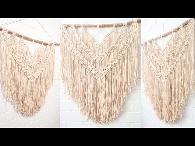 DIY: Large Macrame Wall Hanging | Step by step macrame wall hanging tutorial