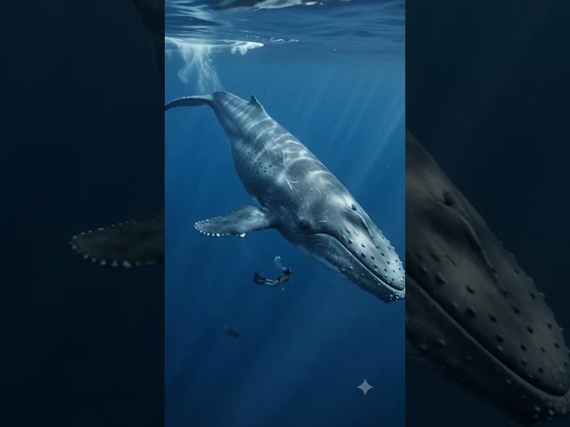 Whale Looks HUGE… Then You See the Human 😳🐋