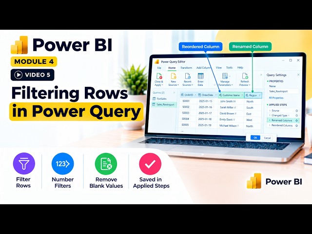 Filter Rows in Power Query | Power BI in Bangla | Beginner Tutorial