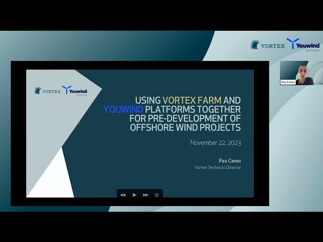 Webinar Using Vortex FARM and the Youwind Platform together for Offshore Wind Farm early Development