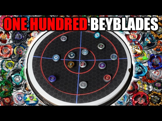 Battling 100 Beyblades in a GIANT Stadium