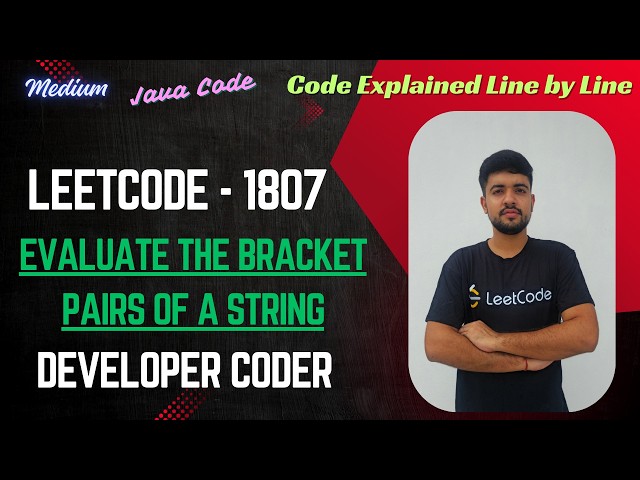 Evaluate the Bracket Pairs of a String | LeetCode 1807 | Java Code | Developer Coder