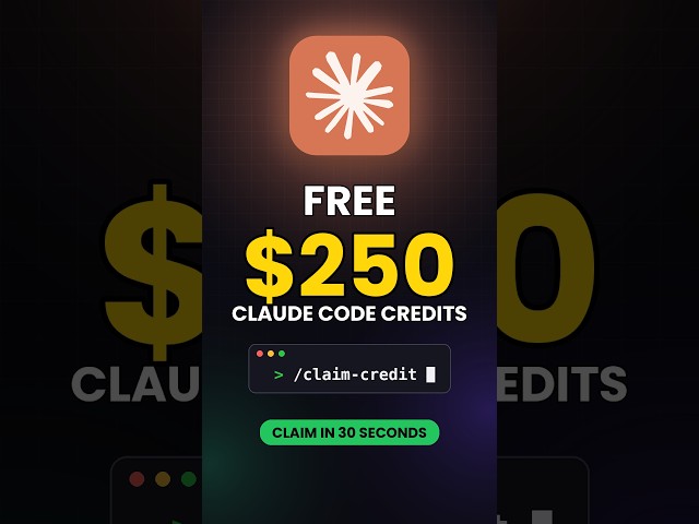 Claim FREE $250 Claude Code Credits Before Oct 7! #claude #claudeai