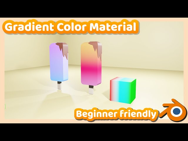 Blender Tutorial : How to use Gradient Color Material or Texture in Blender 2.93+