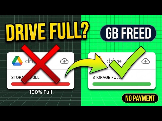 Google Drive Full? Free Up Space in 10 Minutes (No Payment)