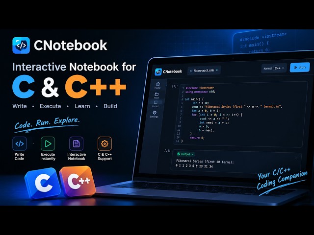 CNotebook — Interactive C & C++ Notebook for University Major & Minor Projects | Code, Execute