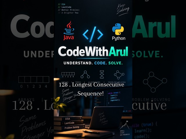 128. Longest Consecutive Sequence! #codewitharul #codeprep #dsa #coding #java #programming
