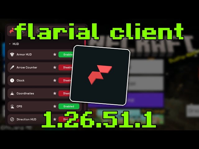 Flarial Client 1.26.51.1 for MCPE/Bedrock | (Unity Client!)