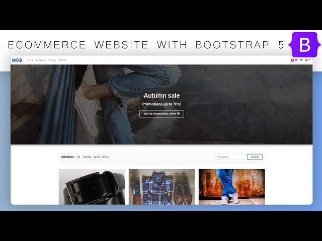 Create Ecommerce Listing Website With Bootstrap 5 | MDB 5 Tutorial