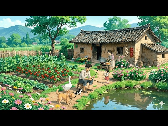 A Quiet Day in the Countryside: Farming, Catching Snails & Cooking | Ghibli Style