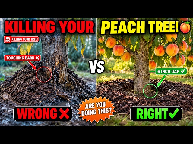 Stop Mulching Your Peach Tree Like This — It's Slowly Killing It and You Don't Even Know