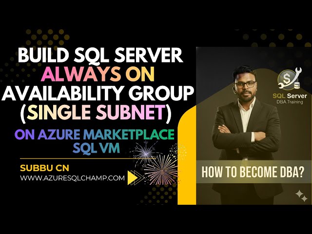 🏢Azure SQL Server Always On Availability Group Setup | 👉Single Subnet | Marketplace VM Tutorial🎯