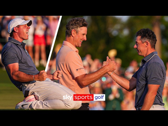 EVERY shot from Rory McIlroy & Justin Rose's 2025 Masters playoff! 🏆
