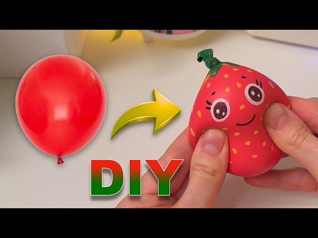 From the Ordinary Balloon to Cute Strawberry Squishy 🍓