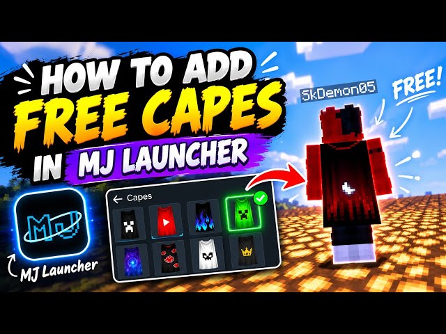 How to get FREE CAPES in Mj launcher !! 🔥 (Cracked + java edition )