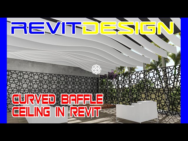 RD017. Modeling Tutorial. Curved Baffle Ceiling in Revit.