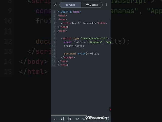 Javascript Array Shorting #javascriptinterview #javascript